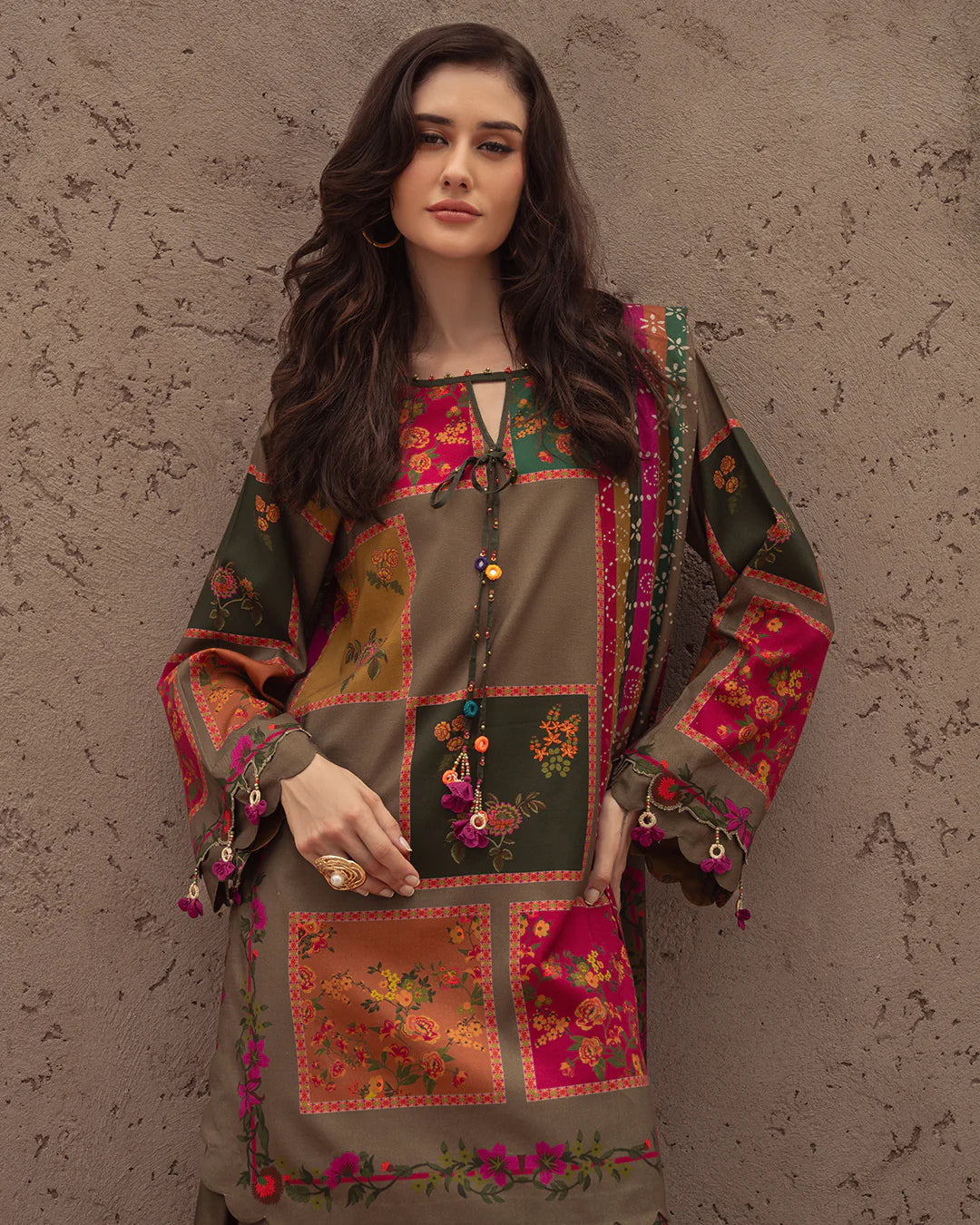 Charizma - Winter 3PC Karandi Digital Print Dress - VL1170