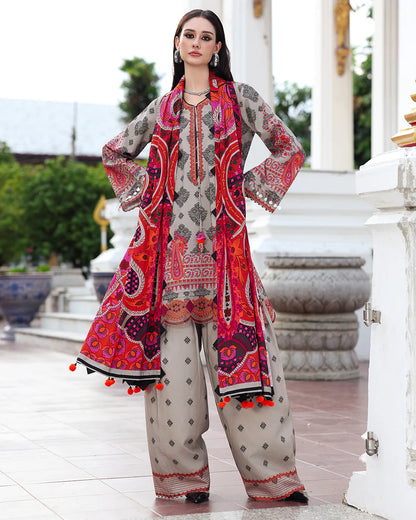 Charizma - Winter 3PC Karandi Digital Print Dress - VL1167