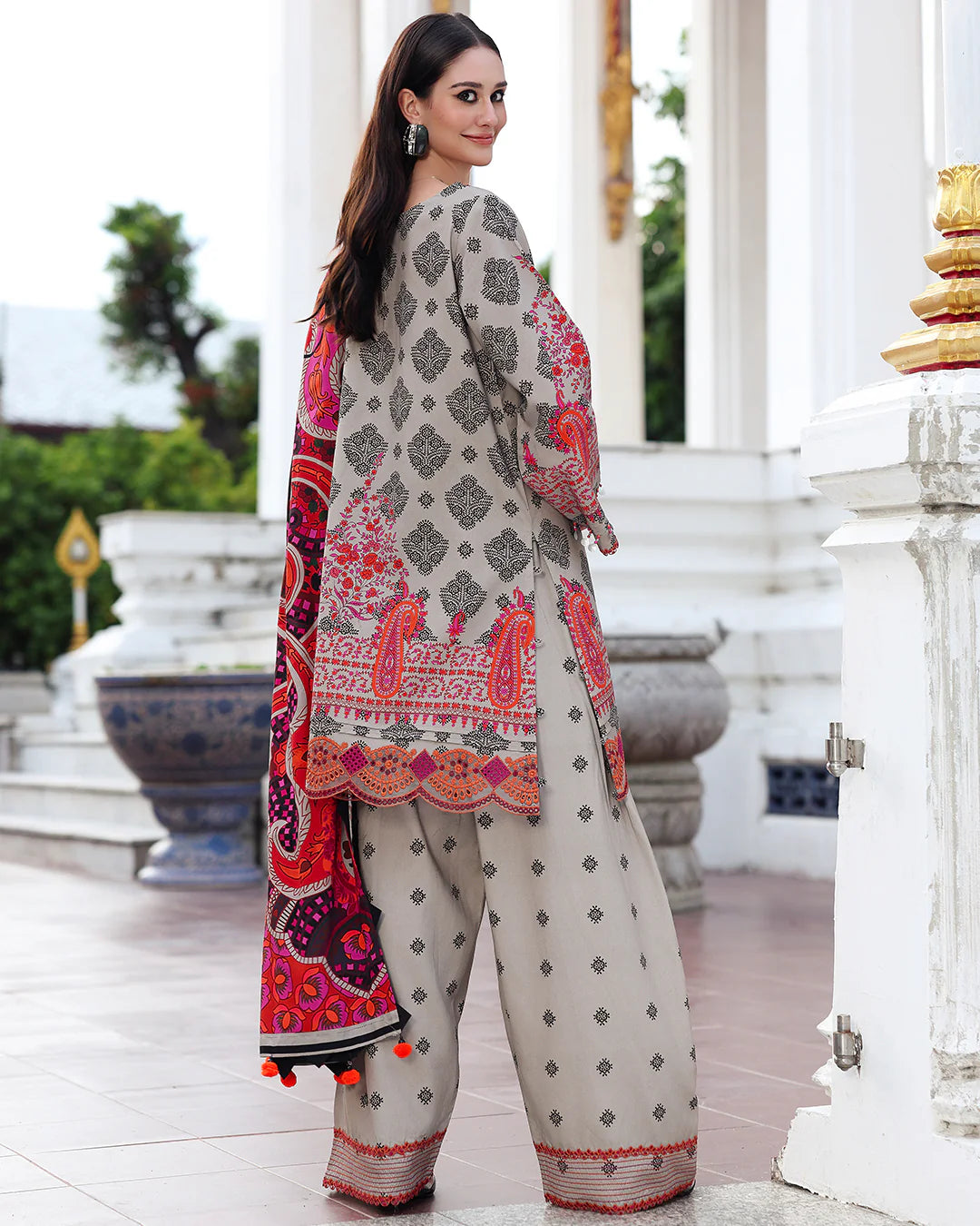 Charizma - Winter 3PC Karandi Digital Print Dress - VL1167