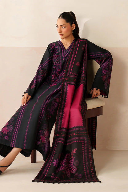 Asim Jofa - Winter 3PC Karandi Digital Print Dress - VL1232