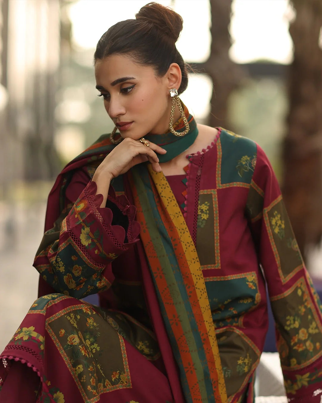 Charizma - Winter 3PC Karandi Digital Print Dress - VL1218