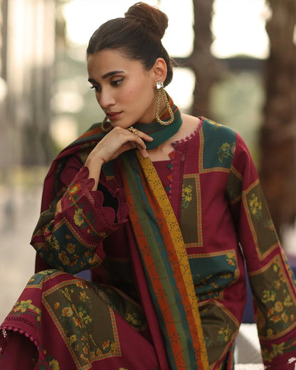 Charizma - Winter 3PC Karandi Digital Print Dress - VL1218