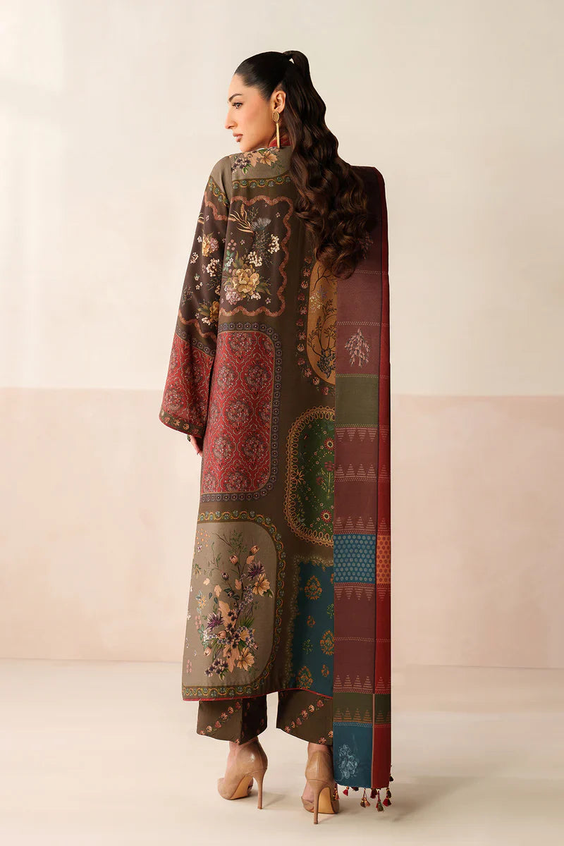 Baroque - Winter 3PC Karandi Digital Print Dress - VL1201
