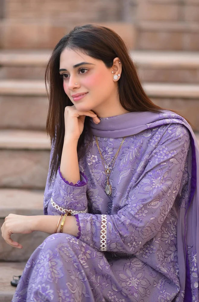 Breeze- 3PC Lawn Embroidered Suit - VL928