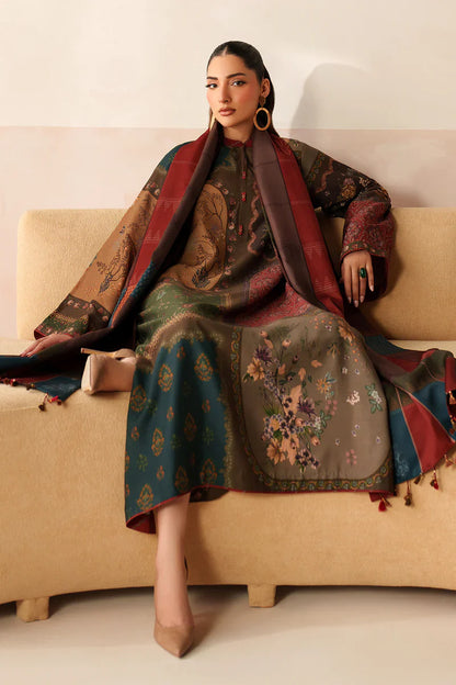 Baroque - Winter 3PC Karandi Digital Print Dress - VL1201