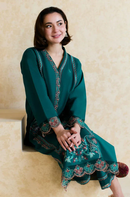 Mishkaa - Winter 2PC Dhanak Embroidered Suit - VL1159
