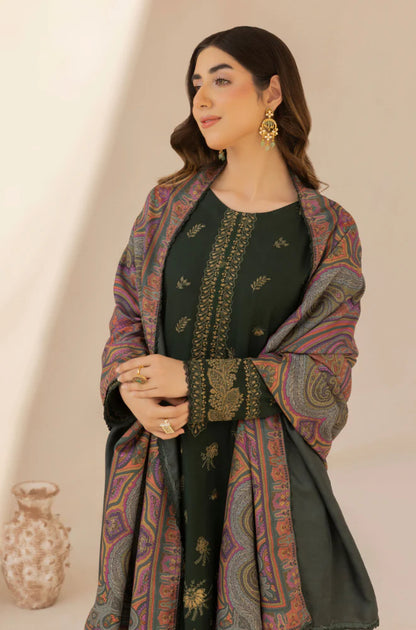 Mohagni - Winter 3PC Dhanak Embroidered Suit - VL1132
