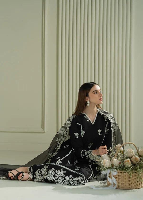 RAVEN MESH- 3PC EMBROIDERED LAWN SUIT - VL1030