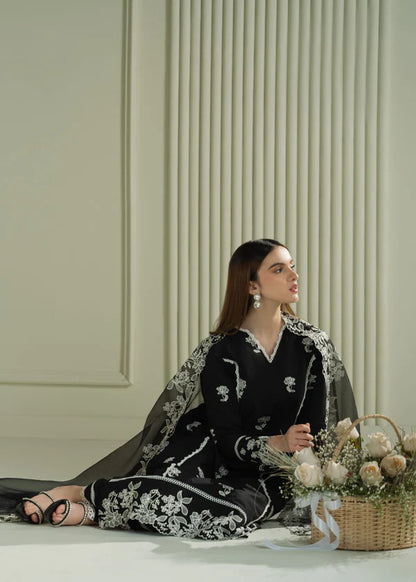 RAVEN MESH- 3PC EMBROIDERED LAWN SUIT - VL1030