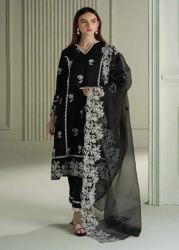 RAVEN MESH- 3PC EMBROIDERED LAWN SUIT - VL1030