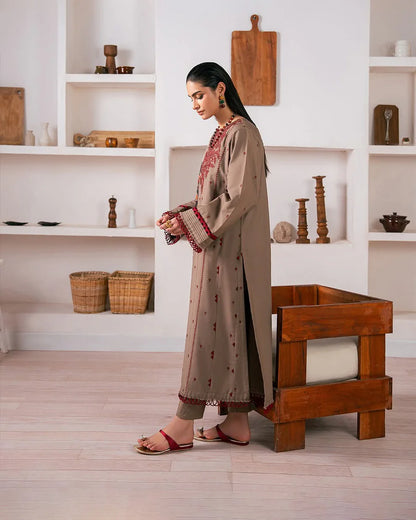 Baroque - 3PC Dhanak Embroidered Suit - VL1183