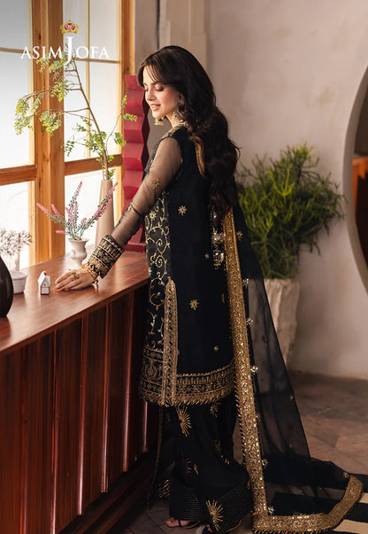 Asim Jofa, unstitched 3 piece Lawn sequence embroidered suit - VL1316