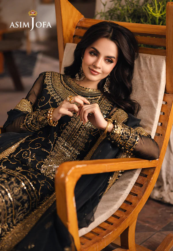 Asim Jofa, unstitched 3 piece Lawn sequence embroidered suit - VL1316