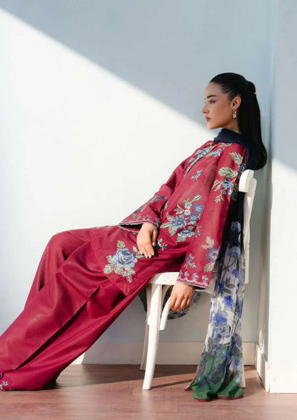 Baroque - 3PC Lawn Embroidered Suit - VL1052