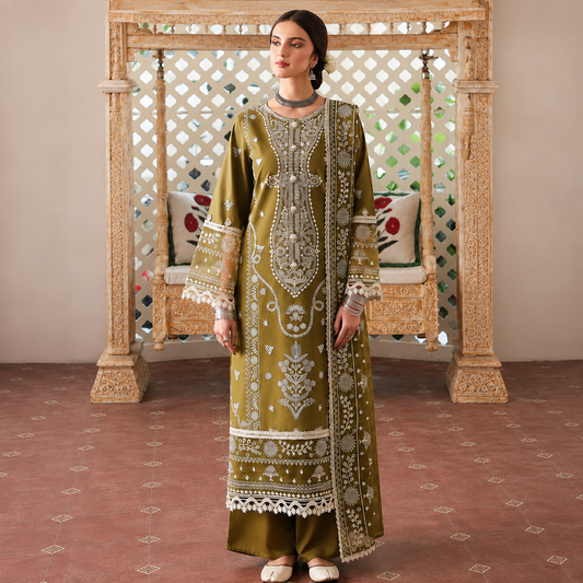 Jade - Winter 3PC Dhanak Embroidered Suit - vl1239