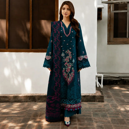 Sobia Nazir - Winter 3PC Dhanak Embroidered Suit - VL1148