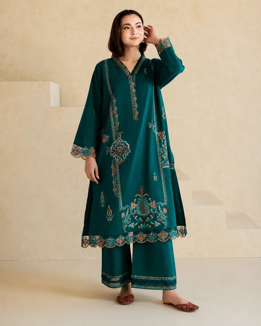 Mishkaa - Winter 2PC Dhanak Embroidered Suit - VL1159