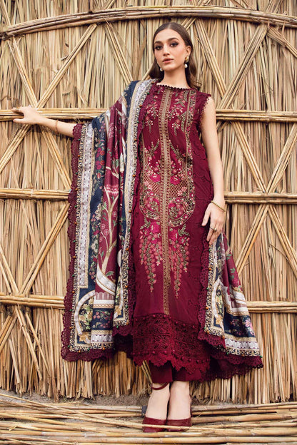 Rehan Rehar 3 Piece Embroidered Dhanak Suit - VL1217