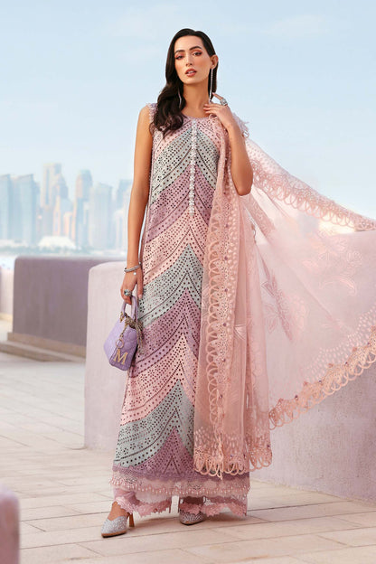 Veezal -Summer 3PC Lawn ChickenKari Embroidered Suit- VL1357