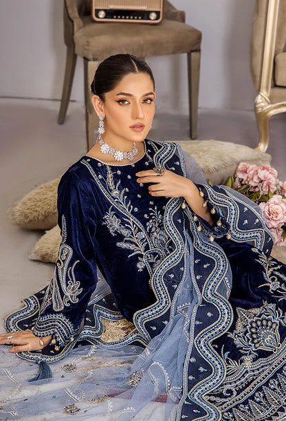 Cross Stitch - Velvet Dress with Embroidered Dupatta - VL949