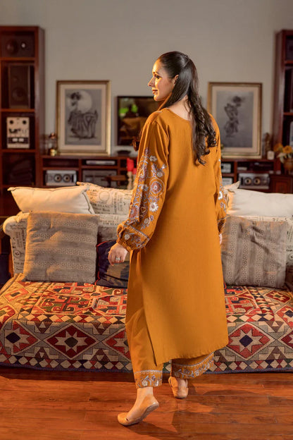 Urge - 2PC DHANAK EMBROIDERED SHIRT AND EMBROIDRED SLEEVES -VL1260