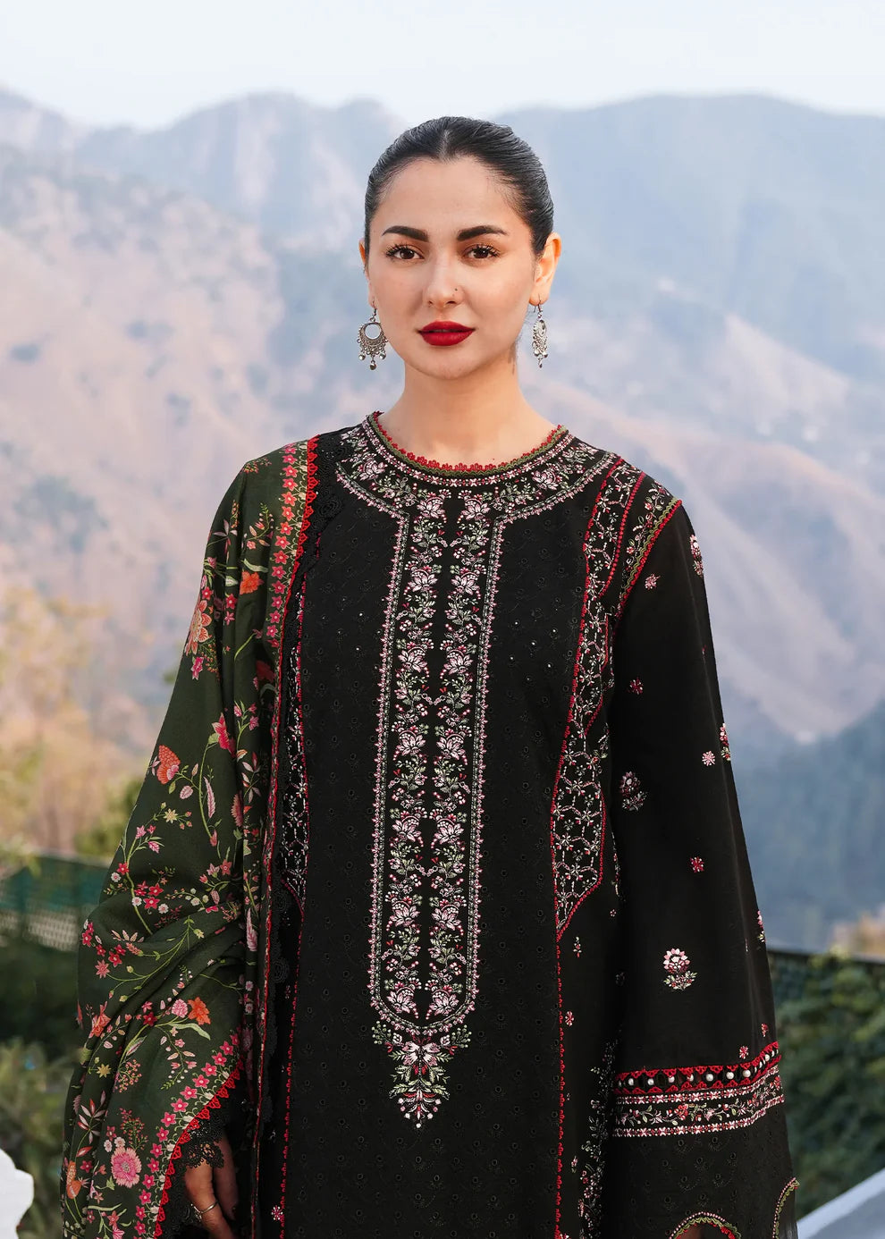 Hussain Rehar Winter Embroidered 3pc Dhanak Suite - VL1155