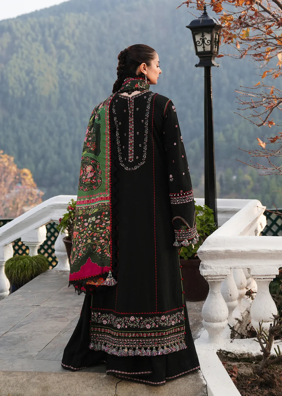 Hussain Rehar Winter Embroidered 3pc Dhanak Suite - VL1155