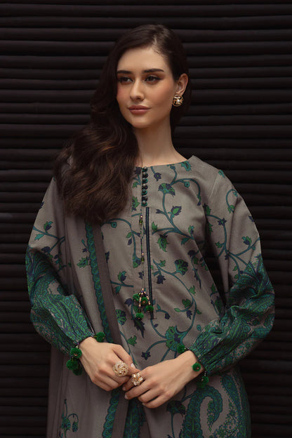 Charizma - Winter 3PC Karandi Digital Print Dress - VL1176