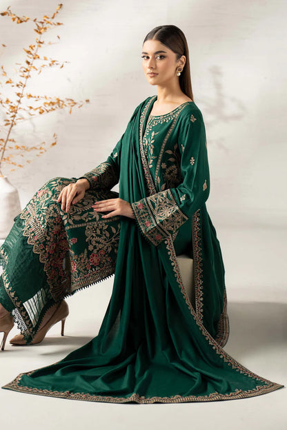 Maria B. Embroidered Dhanak Three Piece Winter Collection - VL1228