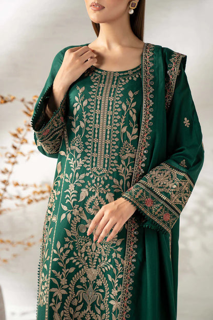 Maria B. Embroidered Dhanak Three Piece Winter Collection - VL1228