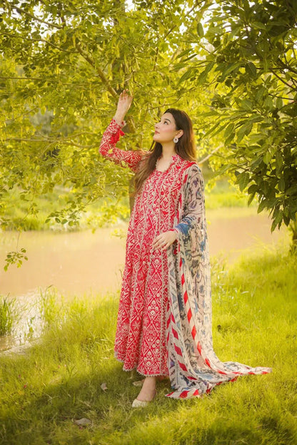 Veezal - Summer 3PC Lawn Digital Printed Dress - Vl1362