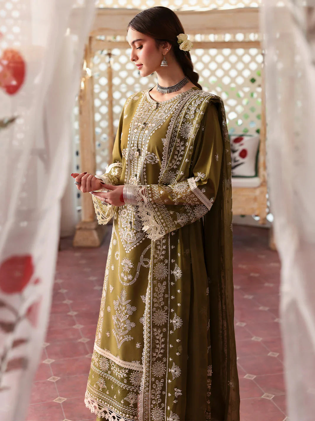 Jade - Winter 3PC Dhanak Embroidered Suit - vl1239