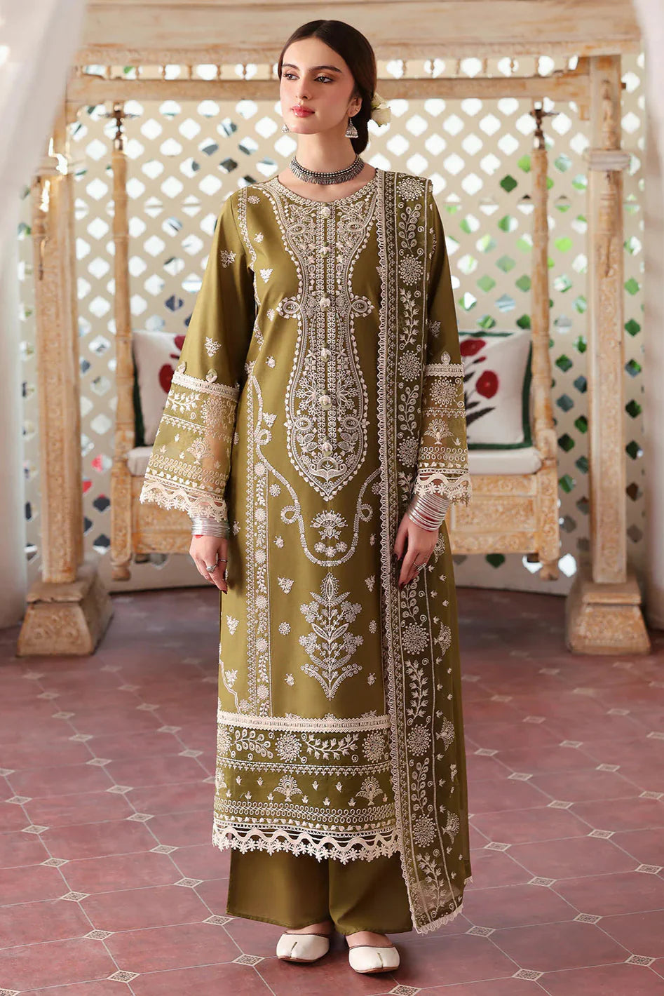 Jade - Winter 3PC Dhanak Embroidered Suit - vl1239