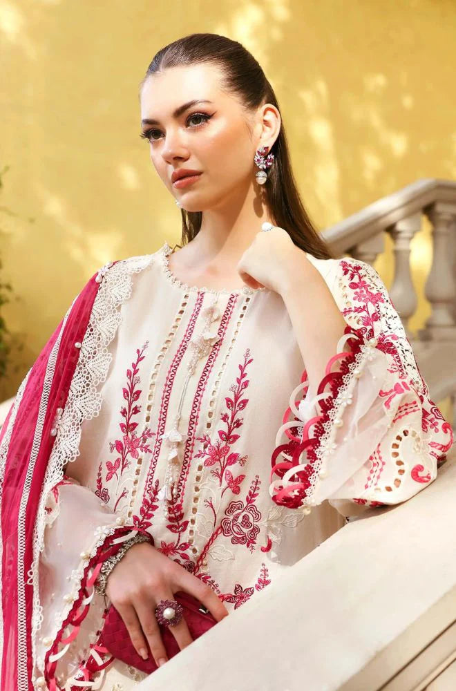 Veezal - Summer 3PC Lawn Chikankari Embroidered Suit - Vl1353