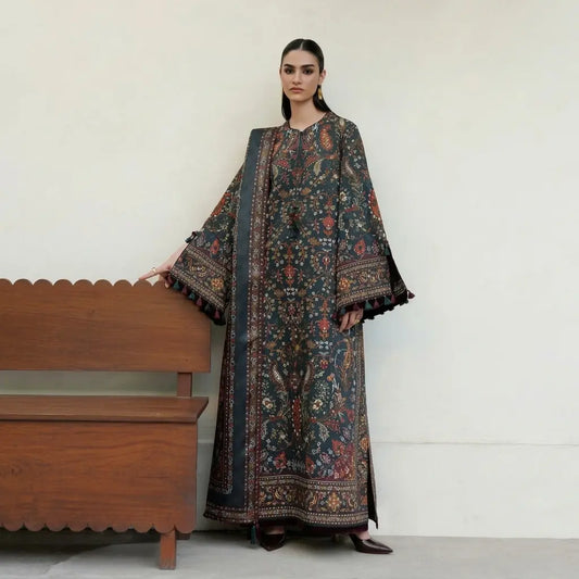 Jazmin - Winter 3PC Karandi Digital Print Dress - VL 1658