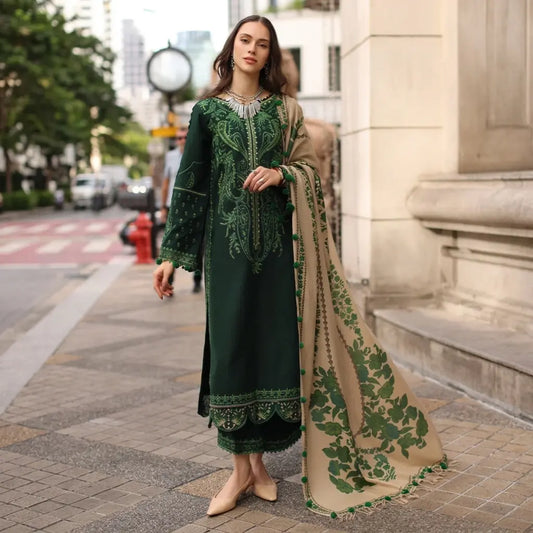Charizma - Winter 3PC Dhanak Embroidered Suit - VL 1641