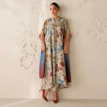 Baroque - Winter 3PC Karandi Digital Print Dress - VL 1631