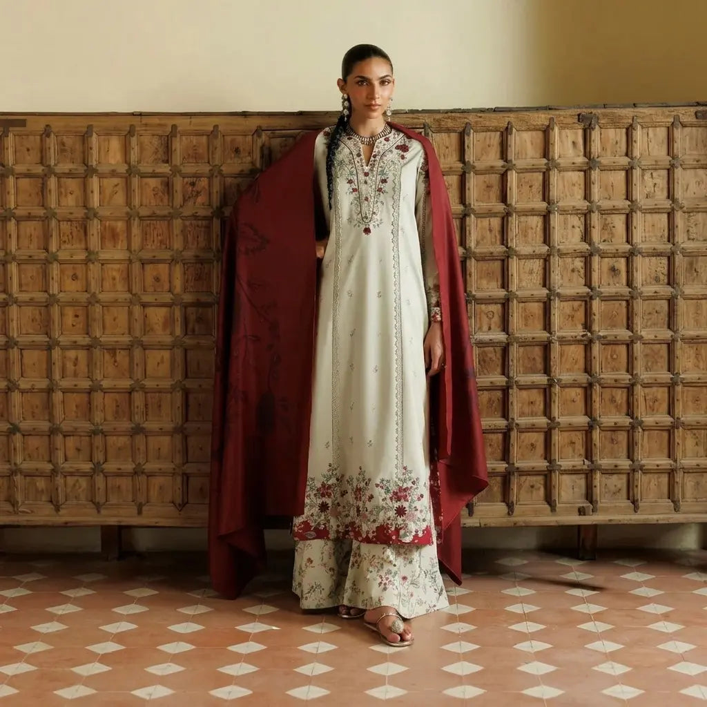 Iznik - Winter 3PC Dhanak Embroidered Suit - VL 1649