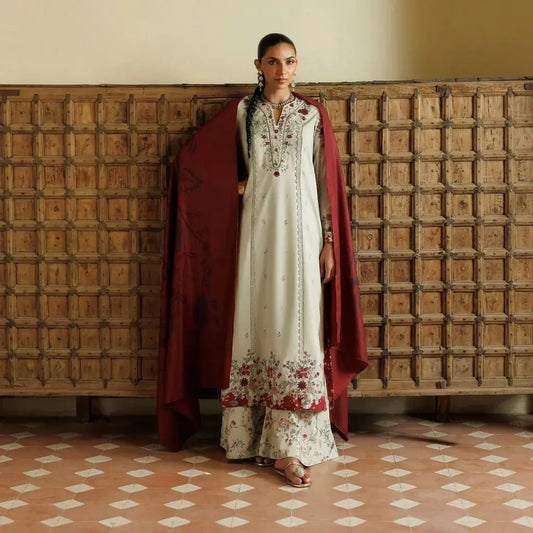 Iznik - Winter 3PC Dhanak Embroidered Suit - VL 1649