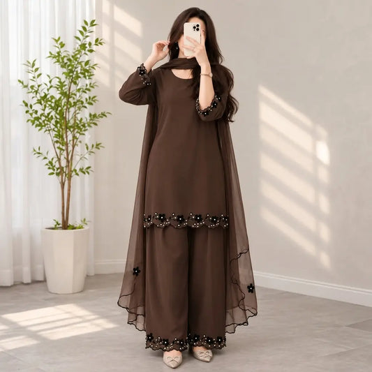 VL 1647 - Bunaai - Winter-3PC Shamooz Silk Embroidered Suit