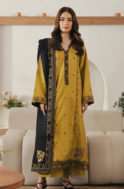 Winter 3PC Dhanak Embroidered Suit - VL1607