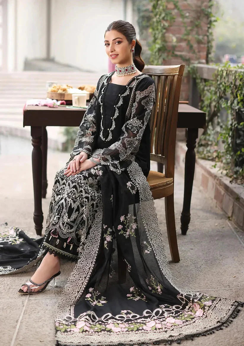 Veezal - Unstitched Luxury Lawn Heavy Embroidered 3PC Suit - VL1302