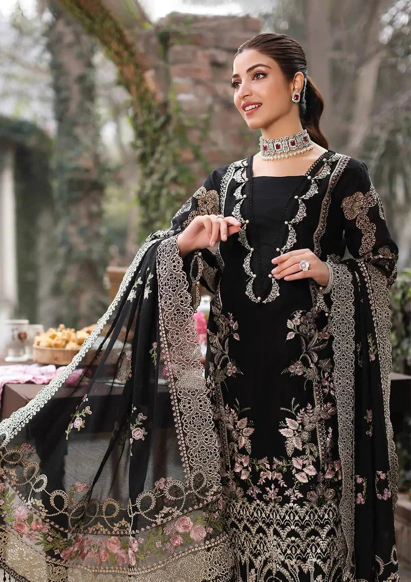 Veezal - Unstitched Luxury Lawn Heavy Embroidered 3PC Suit - VL1302