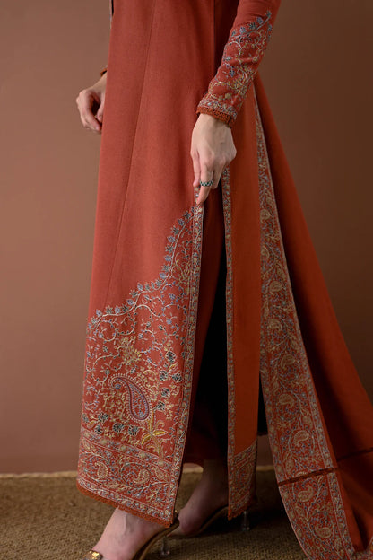 Izel - DHANAK EMBROIDERED SHIRT WITH DHANAK EMBROIDERED SHAWL - VL1269
