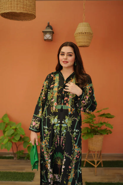 Aneela's 3PCS UNSTITCHED SUIT FABRIC Digtal printed Silk - VL1486