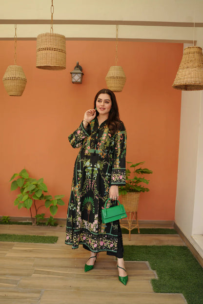 Aneela's 3PCS UNSTITCHED SUIT FABRIC Digtal printed Silk - VL1486