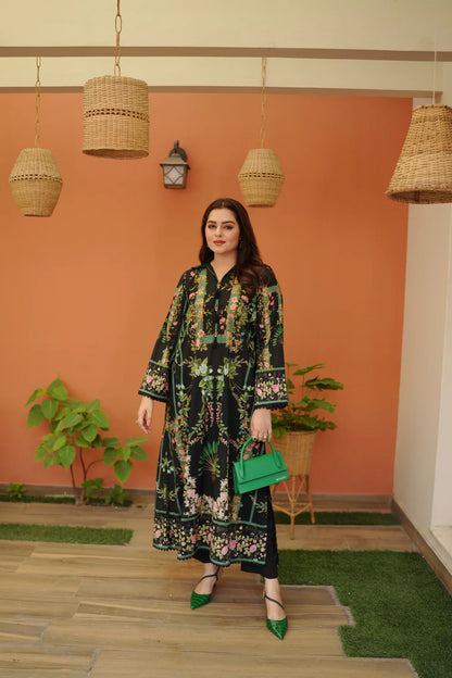 Aneela's 3PCS UNSTITCHED SUIT FABRIC Digtal printed Silk - VL1486
