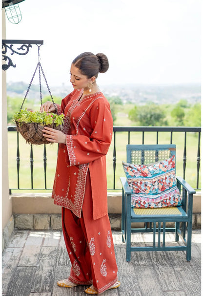Batik - 2Pc Embroidered Lawn Suite With Fully Embroidered trouser - VL1407