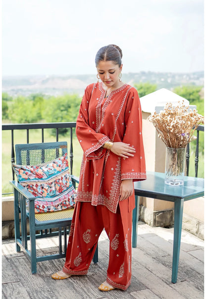Batik - 2Pc Embroidered Lawn Suite With Fully Embroidered trouser - VL1407