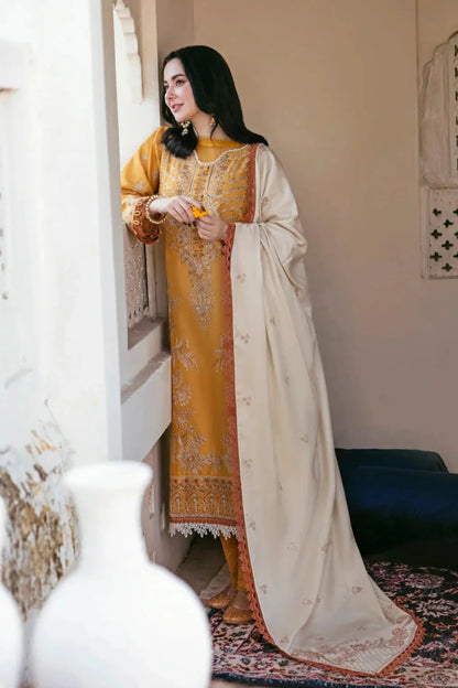 Bin Ilyas - 3PC Dhanak Embroidered Suit - VL1139